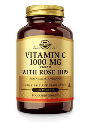 SOLGAR VITAMIN C WITH ROSE HIPS 1000MG 100ST